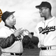 Roy Campanella, left, with Joe Black.